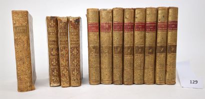 Un ensemble de 12 volumes reliés du XVIIIe...