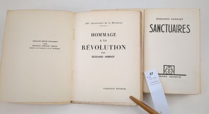 null HERRIOT (Édouard). Réunion de deux volumes brochés :

HOMMAGE A LA RÉVOLUTION....