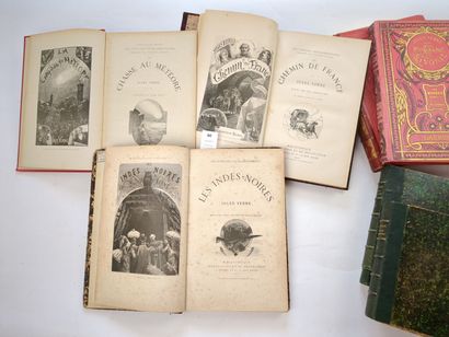 null Verne (Jules). Un ensemble de 8 volumes dont 2 en cartonnage Hachette : la Chasse...