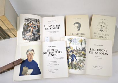 null BÉRAUD (Henri). OEuvres illustrées. 7 volumes in-8 brochés sous couvertures...