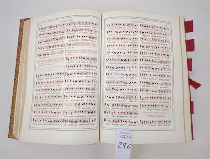 null Missale Romanum. 1865. Un volume in-4, pleine reliure en chagrin rouge orné...