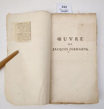 null [Hecquet M.]. Catalogue de l'oeuvre de Jacques Jordaens, suivi de : Catalogue...