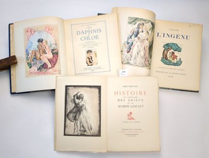 null Un ensemble de 3 illustrés modernes numérotés dont 2 reliés : 
LONGUS. Daphnis...