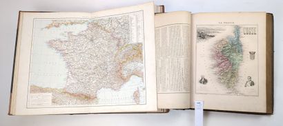 null Réunion de 2 atlas :

ATLAS manuel de géographie moderne contenant 54 cartes...