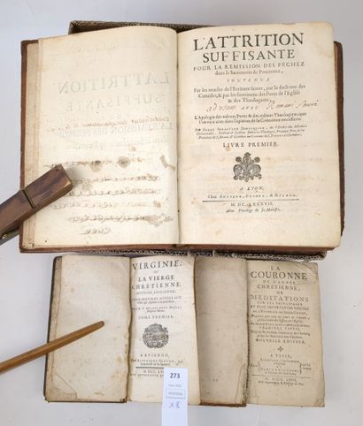 null Un ensemble de 8 volumes reliés du XVIIe ou du XVIIIe siècle (accds) :
COMPANS...