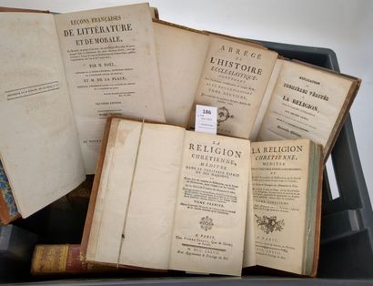 null 17 volumes reliés cuir du XVIIIe ou début du XIXe siècle. Textes complets ou...