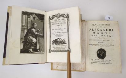 null Un ensemble de 2 volumes in-8 du XVIIIe siècle :

[QUINTE-CURCE]. De rebus Alexandri...