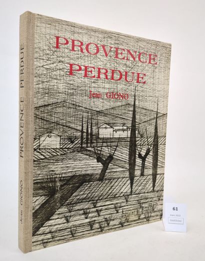 null GIONO (Jean). Provence perdue. Un volume in-4 cartonné, illustré au premier...