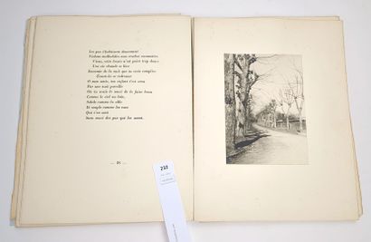 null CARRON (Jean). Poème de la Rue. Un volume in-folio en feuilles sous couverture...