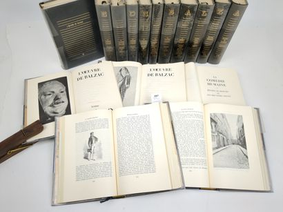 L'OEuvre de Balzac. 16 volumes reliés. Paris,...