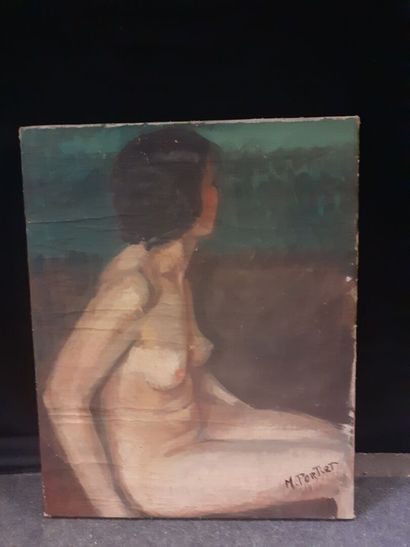 null Marguerite PORTIER (1893-1992)
Academie de femme en buste
Huile sur toile
Signée...