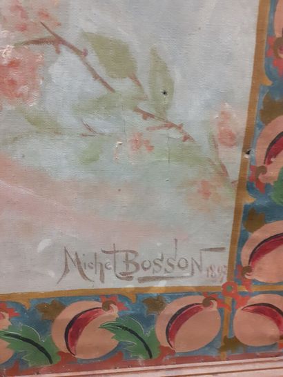 null Michel BOSSON 
Sappho
Huile sur toile 
Signée et datée 1897
121 x 80 cm 
Petit...