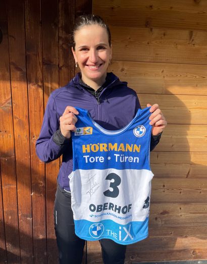 null [Ski biathlon] ]Dossard de Julia SIMON à Oberhof lors du championnat du monde...