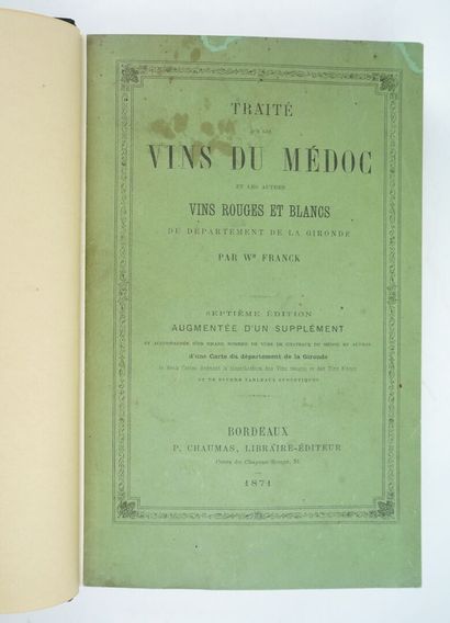 null (Wine) FRANCK (William): Traité sur les vins du Médoc et les autres vins rouges...
