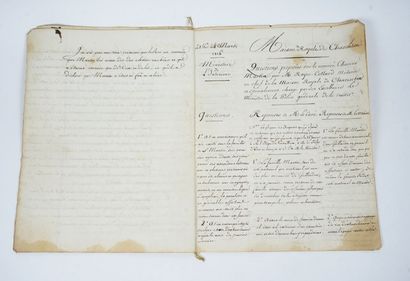null Handwritten document on the testimonies of the apparition of an Angel to Thomas-Ignace...