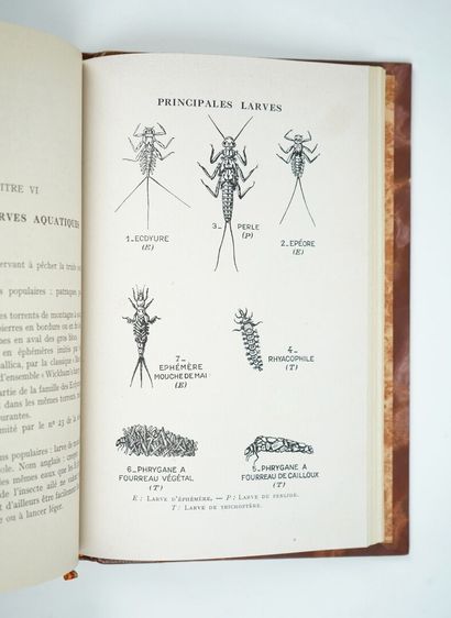 null 5 bound volumes on trout fishing: 

JUGE (Jean): Pêcheur de truites. Illustrations...