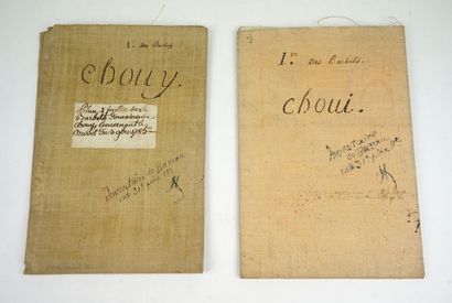 null CHOUY (Aisne department). Two handwritten 18th century maps.

Plan I justice...