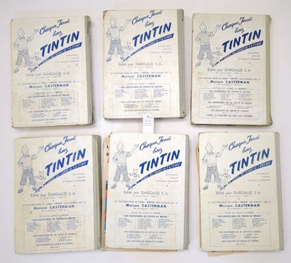 null 6 albums de la revue TINTIN : 

36, 46, 50, 51, 55, 58, en état moyen.