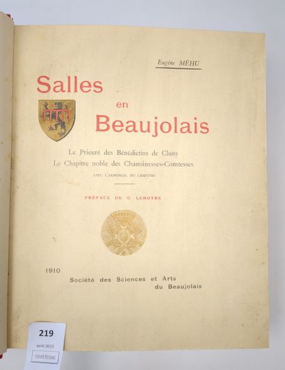 null [Beaujolais]. MÉHU (Eugène). Salles en Beaujolais. Le Prieuré des Bénédictins...