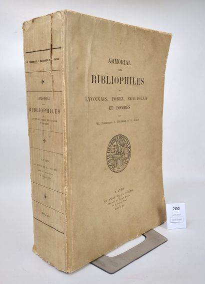 null POIDEBARD (W.), J. BAUDRIER et L. GALLE. Armorial des bibliophiles de Lyonnais,...