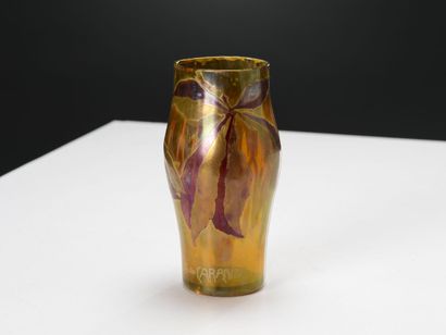 null Amédée DE CARANZA (1843-1914)

Vase of oblong form slightly swollen out of glass...