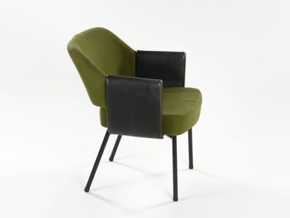 null Marc SIMON (XX th)

Armchair model Deauville with tubular base in black lacquered...