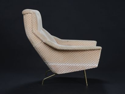 null Guy BESNARD (XX-XXI th)

Armchair resting on four feet in gilded metal, the...
