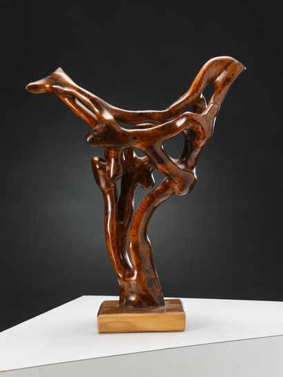 null ANONYMOUS WORK

Free form sculpture in solid tuya resting on a square base.
Circa...