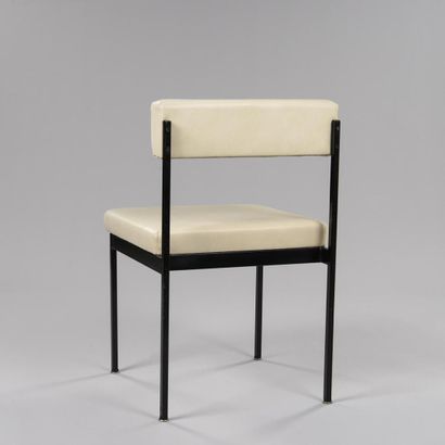 null Dieter WAECKERLIN (1930- 2013 )

Suite of six chairs model 101 with square tubular...