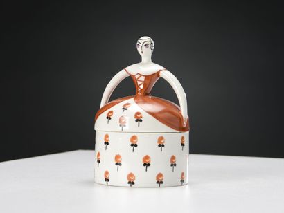 null ROBJ PARIS

Candy box in polychrome porcelain representing a dancer with a flowery...