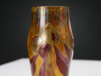 null Amédée DE CARANZA (1843-1914)

Vase of oblong form slightly swollen out of glass...