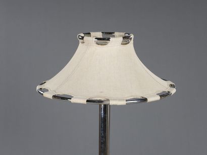 null Anna EHRNER (born 1948)

Floor lamp with a tulip base from which rises a cylindrical...