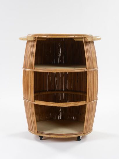 null Adrien AUDOUX & Frida MINET (XX th) Attributed to

Bar called "Tonneau" in rattan...