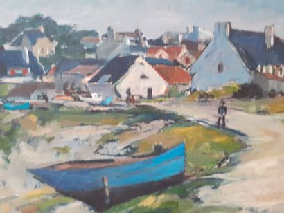 null René LEROY (1907-1988)
Paysage de Bretagne
huile sur toile 
46 x 55 cm