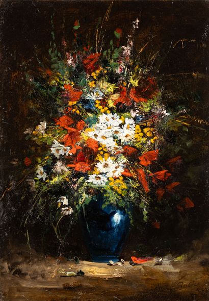BARBIER 
Grand bouquet de fleurs 
XIXème...