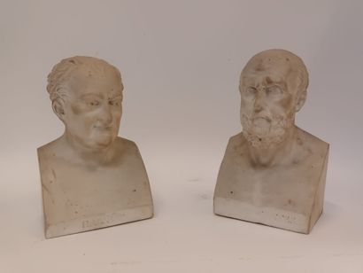 Deux bustes en biscuit Haller et Hippocrate
Hauteur...