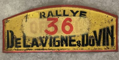 VIGNE & VIN 
Plaque du 1er Rallye de La Vigne...