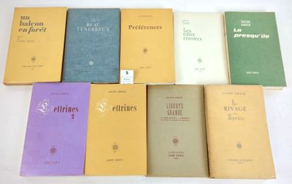 GRACQ (Julien). Réunion de 9 volumes in-12...