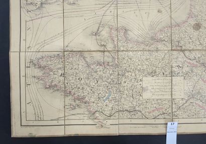 null PICQUET (Charles). Carte de la navigation à la vapeur dans la Manche, la Mer...