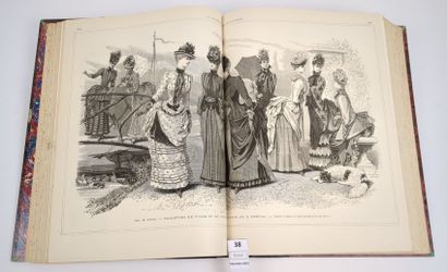null [Mode]. La Gazette rose illustrée. Année complète 1884. Un volume in-folio,...