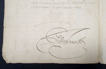 null [Alsace] [Savoie] [Louis XIV]. Lettre manuscrite signée «Louis» (secrétaire)...