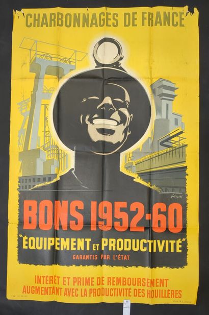 null LECONTE (d'après). Charbonnages de France. Bons 1952 - 1960. Equipement et Productivité....