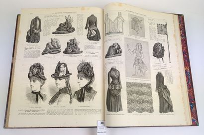 null [Mode]. La Gazette rose illustrée. Année complète 1884. Un volume in-folio,...