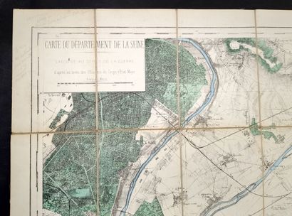 null Carte du Département de la Seine exécutée au Dépôt de la guerre d'après les...