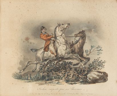 null D'après Carle VERNET 
"Jockai emporté par ses chevaux" et "Le Repos du Chasseur"
Deux...
