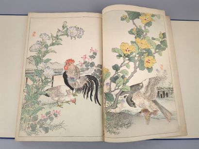 Kōno Bairei (1844-1895). «Fleurs et oiseaux»....