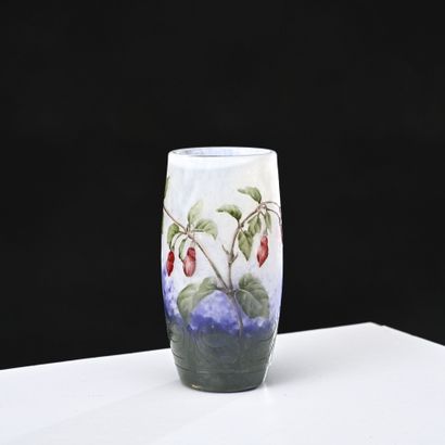 DAUM NANCY

Vase de forme oblongue en verre...