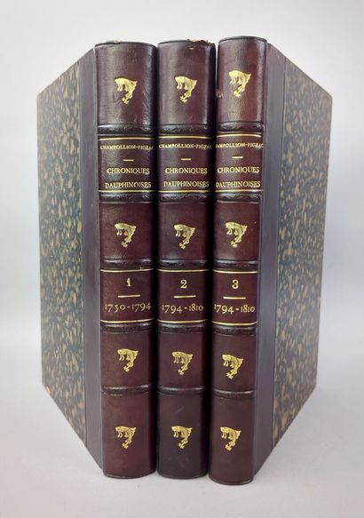 null [Dauphiné]. Chroniques dauphinoises de Champollion-Figeac , 3 volumes:

1/ CHAMPOLLION-FIGEAC...