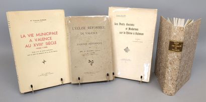 null [Drôme]. Lot de 4 ouvrages sur Valence:

1/ MELLIER (Etienne). Les ponts anciens...