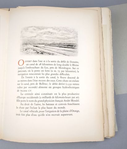 null [Rhône]. [TOURNIER Gilbert]. Réunion de 2 volumes in folio publiés par la Compagnie...